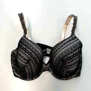 Victoria’s Secret Supersoft Body Lined Perfect coverage lace trim bra.Size 36DD
